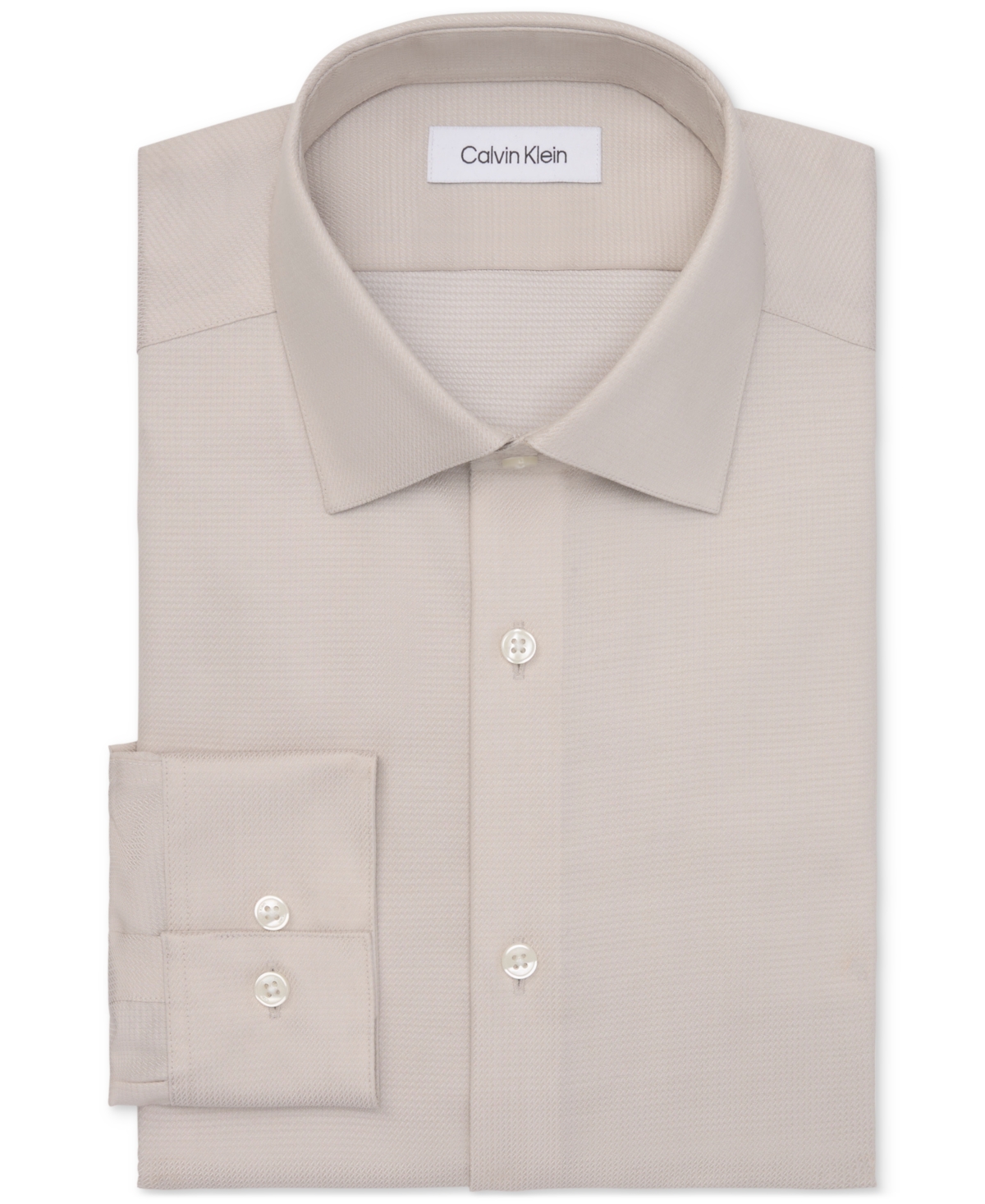 Calvin Klein Men's Steel Stretch Slim Fit Dress Shirt In Neutral