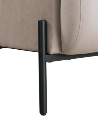 35.3" Velvet Kyoto Accent Chair