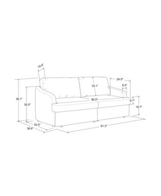 91.3" Polyester Medford Convertible Sofa