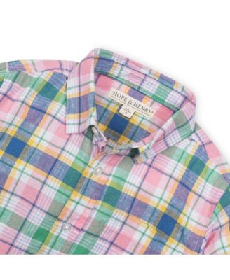Boys' Linen Long Sleeve Button Down Shirt - Kids