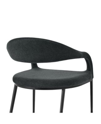 Set of 2 Upholstered Polyester Open Back Dining Arm Chairs