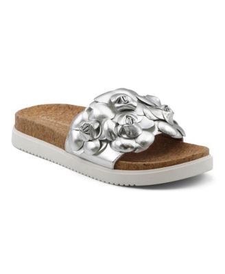 Womens Phoetic Floral Footbed Slide Sandal