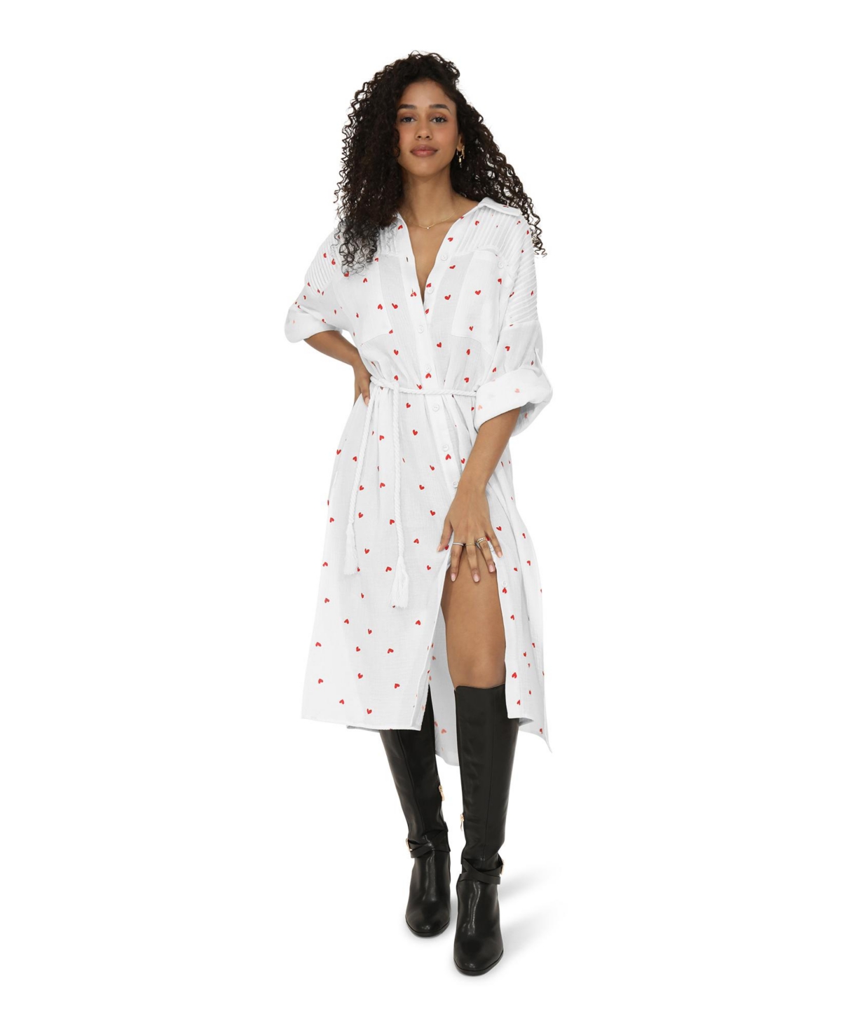 Women's Seven Wonders Maxi Shirt Dress - Cupid