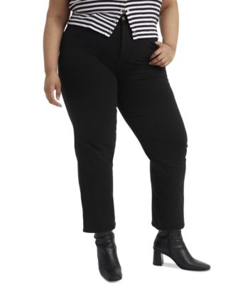 Plus Size Wedgie High-Rise Straight-Leg Jeans 