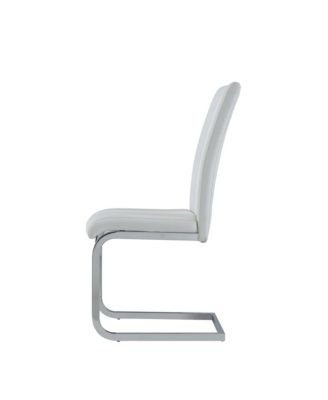 Upholstered Faux Leather Side Dining Chairs Set of 4 for Everyday Dining Comfort