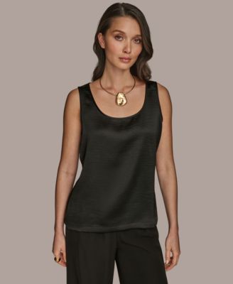 Donna Karan New York - Women's Satin Scoop-Neck Tank Top