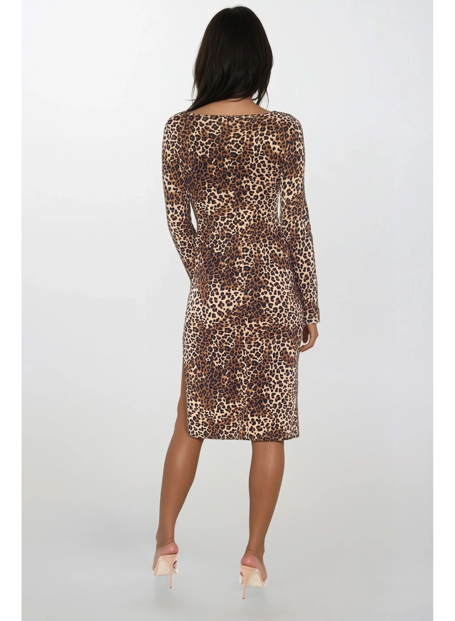 Women's Print DTY Long Sleeve Maxi Dress