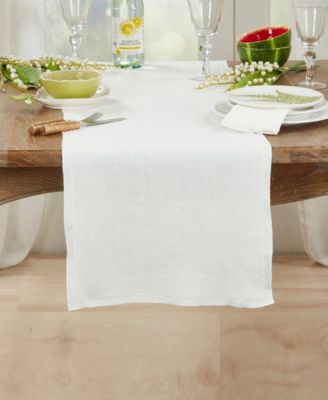 Stonewashed Overlock Edge Table Runner, 16" x 72"