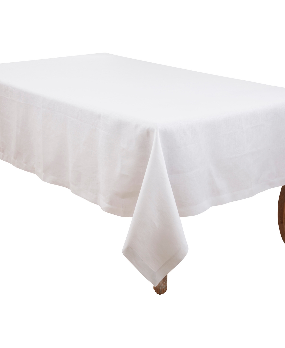 Shop Saro Lifestyle Pure Linen Tablecloth, 59" X 120"