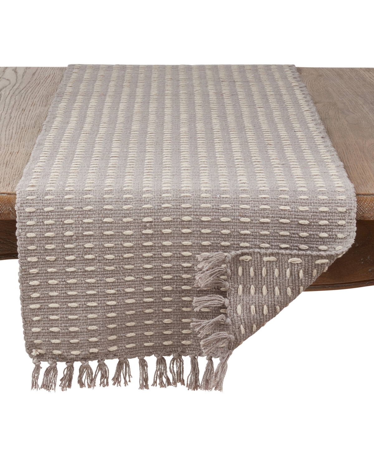 Saro Lifestyle Dashed Woven Table Runner
