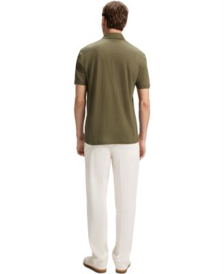 Hugo Boss BECKHAM x BOSS Men's Linen Regular-Fit Polo Shirt