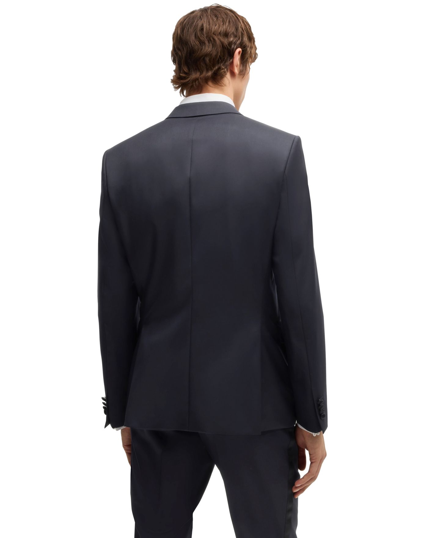 Мужской пиджак Hugo Boss Slim-Fit Tuxedo, цвет: Тёмный синий — фото 6