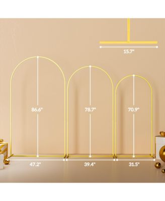 Metal Arch Backdrop Sd Set of 3, 7/6.5/6 ft Wedding Arch Frame