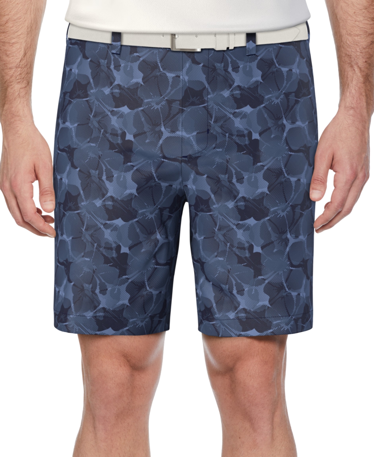 Men's Hibiscus-Print Shorts - Peacoat