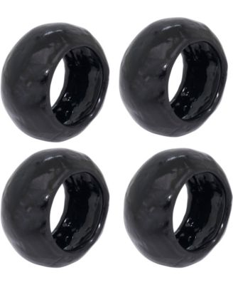 Textured Capiz Napkin Rings, Set of 4