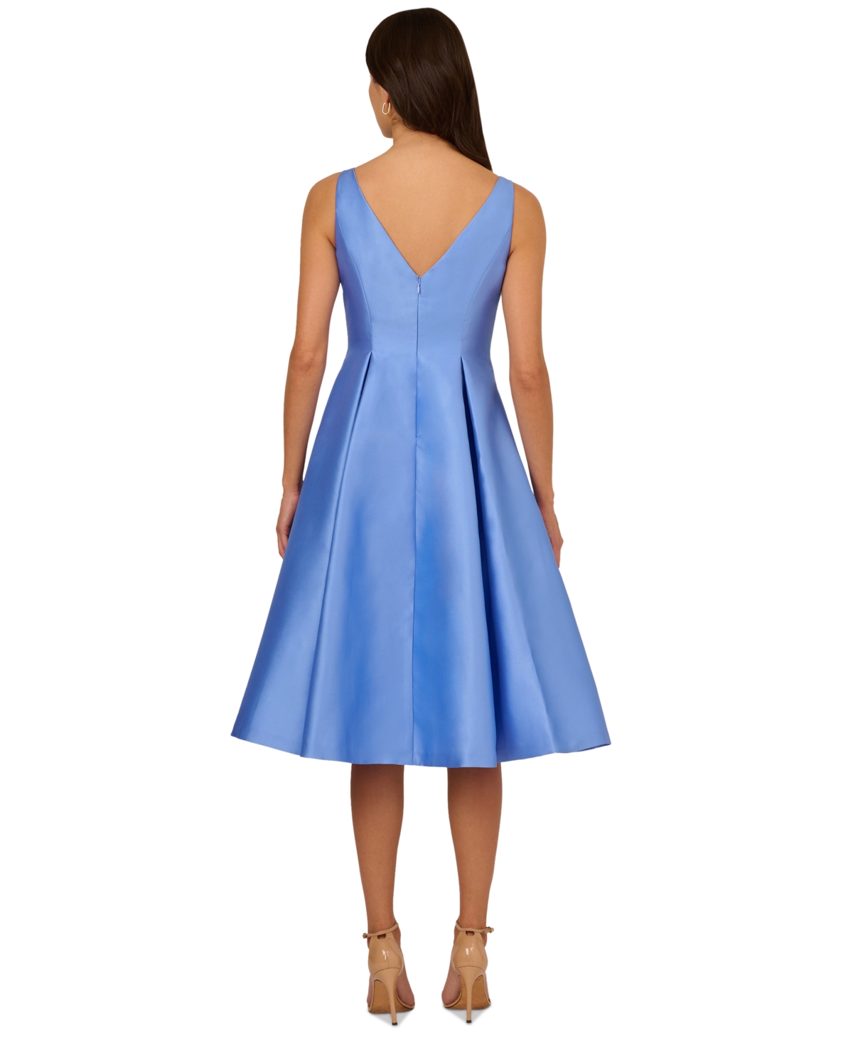 Adrianna Papell Boat-neck A-line Dress