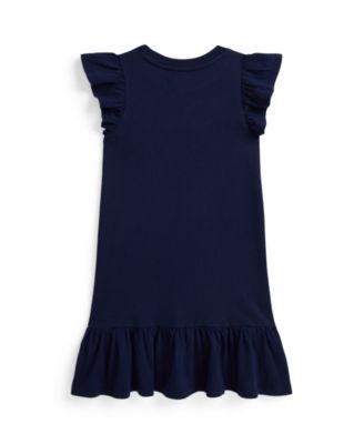 Toddler and Little Girls Polo Bear Jersey Dress