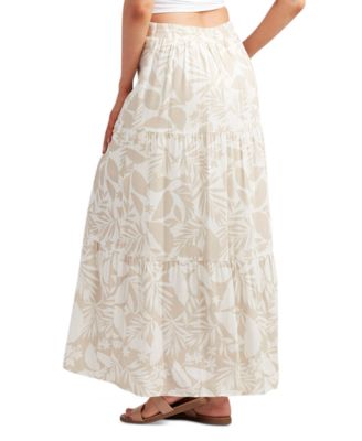 Juniors' Printed Maxi Skirt