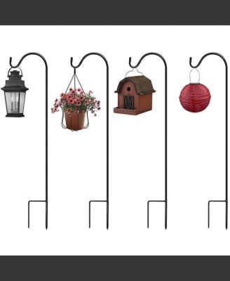 Set of 10 Shepherds Hooks for Outdoor - Extendable Garden Stakes for Plants, Lights, Lanterns, Flower Baskets, and More