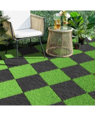 Streamdale 12" Patio Deck Tiles, DIY Interlocking, Easy Install, 44pcs, DARK GRAY