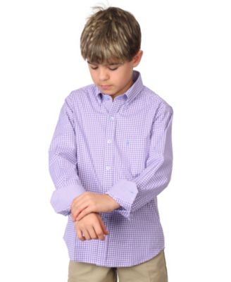 Big Boys Signature Gingham Long Sleeve Shirt