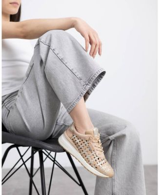 Carmela Leather Women's Braided Sneakers