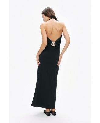 Women's Maxi Dress with Back Accessory