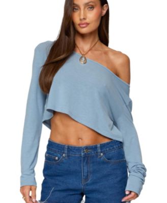 Women's Cropped Off Shoulder Top