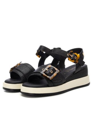 Carmela Leather Women's Wedge Sandals By XTI