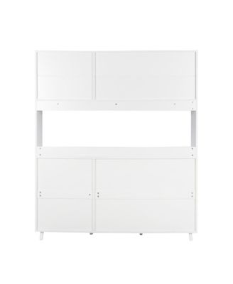 StreamdaleFurniture Large Microwave Shelf Kitchen Hutch Cabinet