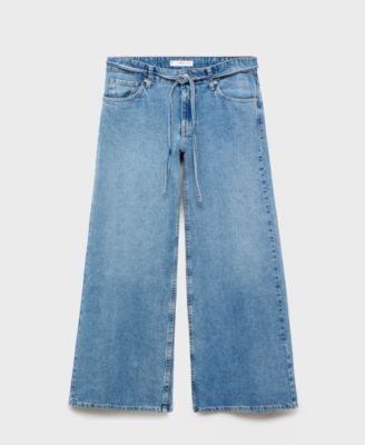 MANGO - Women's Low-Rise Wideleg Jeans
