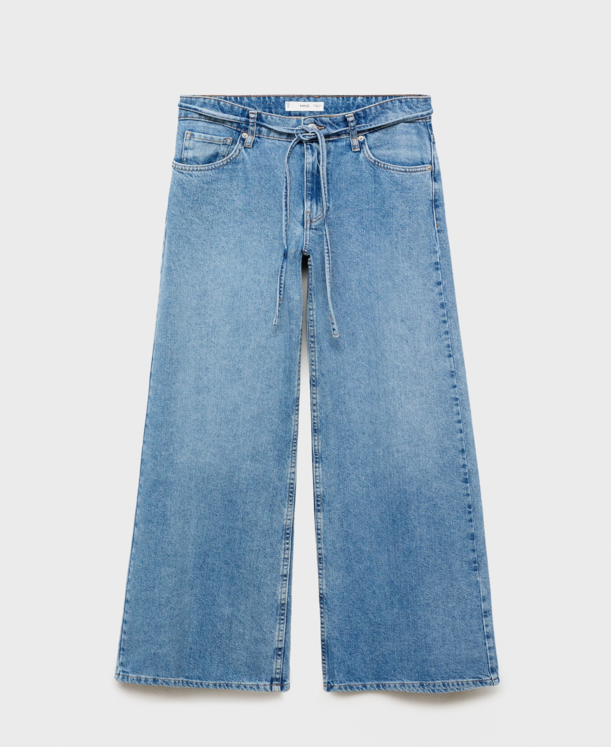 Women's Low-Rise Wide Leg Jeans - Medium Blue