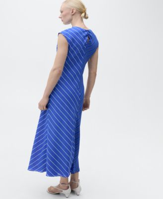 Women's Combined Striped Flared Dress