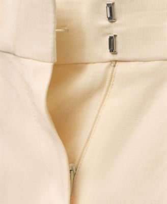 Women's Straight Linen Blend Suit Pants