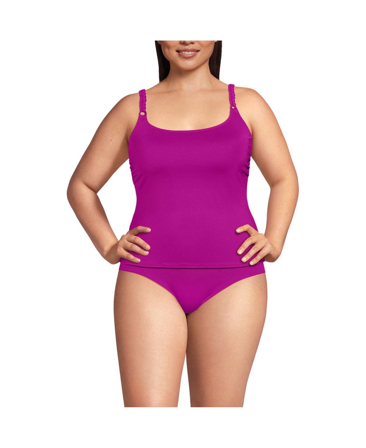 Lands' End Women's Macrame Tankini Top