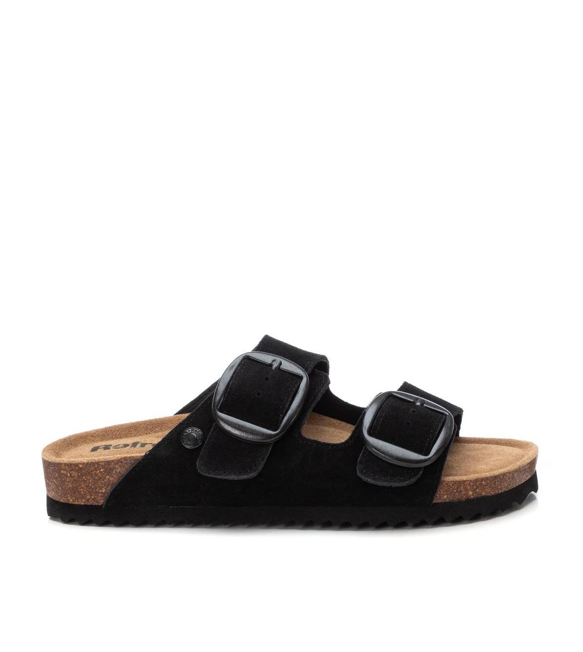 Women's Footbed Sandals with two buckles Refresh By Xti - Beige