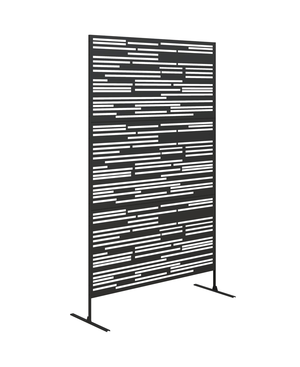 78" H x 48" W Metal Outdoor Privacy Screen, - Brown