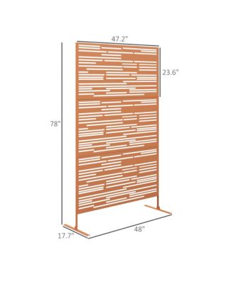78" H x 48" W Metal Outdoor Privacy Screen,
