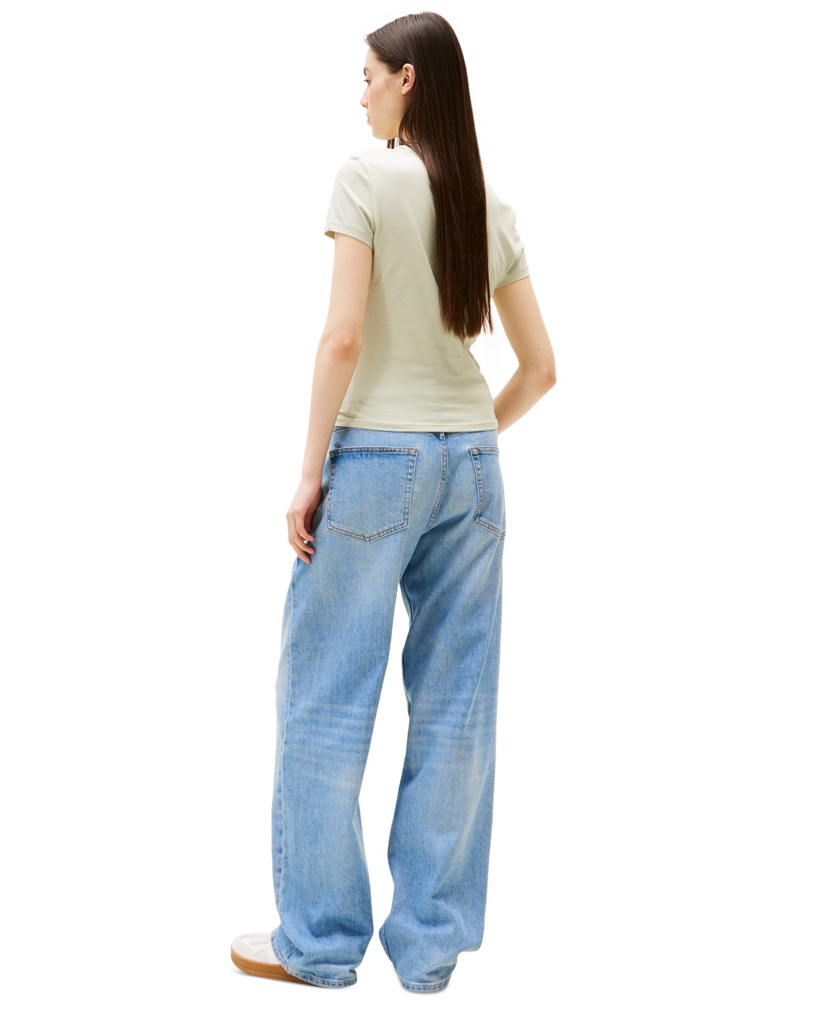 Tommy Jeans Women's Slim-fit Essential Logo Graphic T-shirt In Green