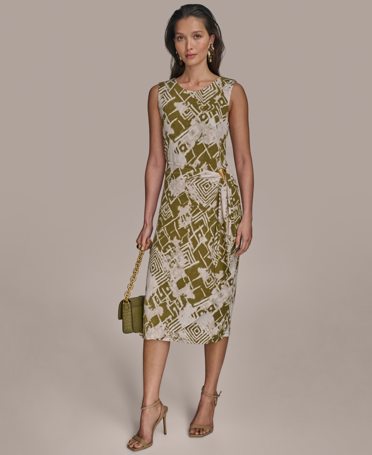 Donna Karan Women's Printed Sleeveless Dress