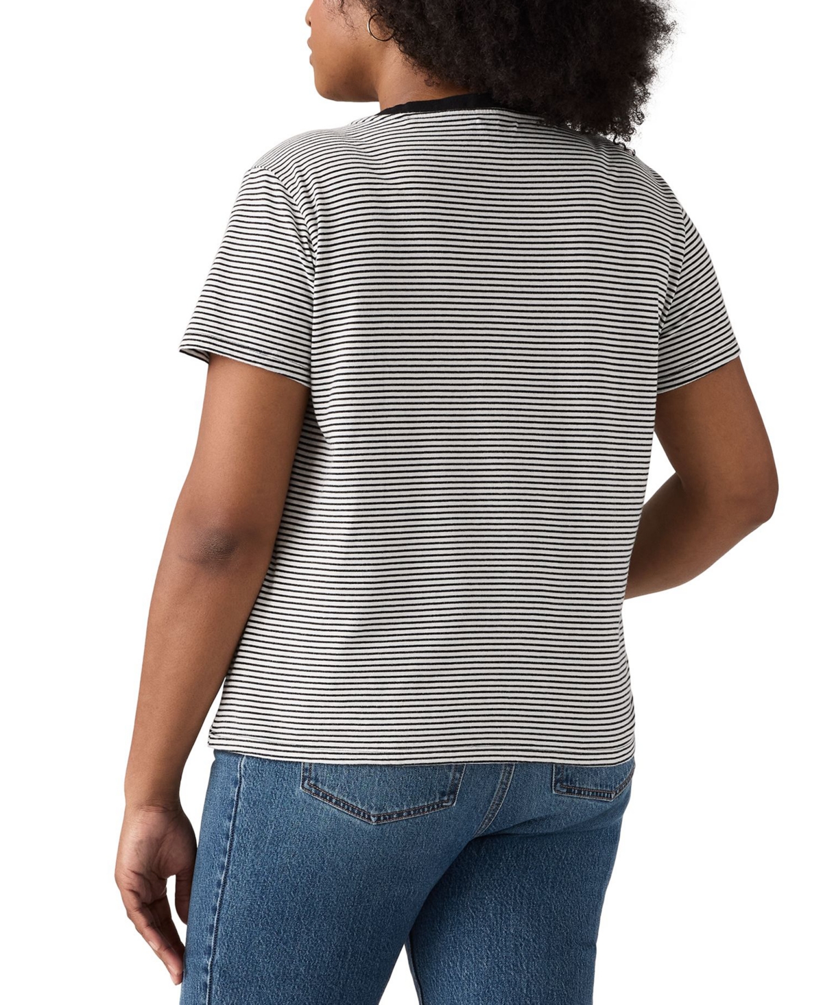 Levi's Plus Size Perfect Cotton Striped Short-sleeve Tee