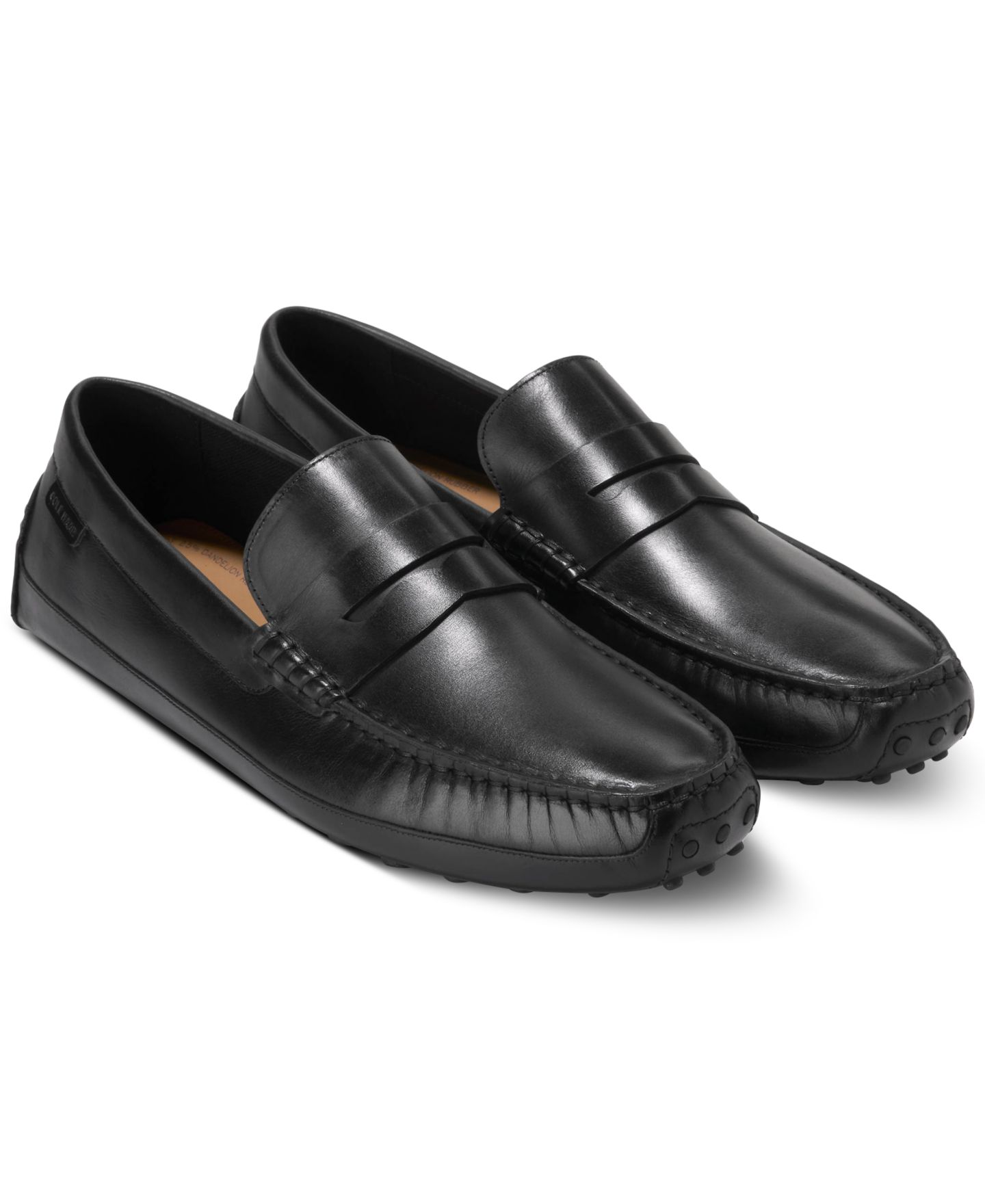 Мужские туфли Cole Haan Davies Grand Slip On Driving, цвет: Чёрный — фото 9