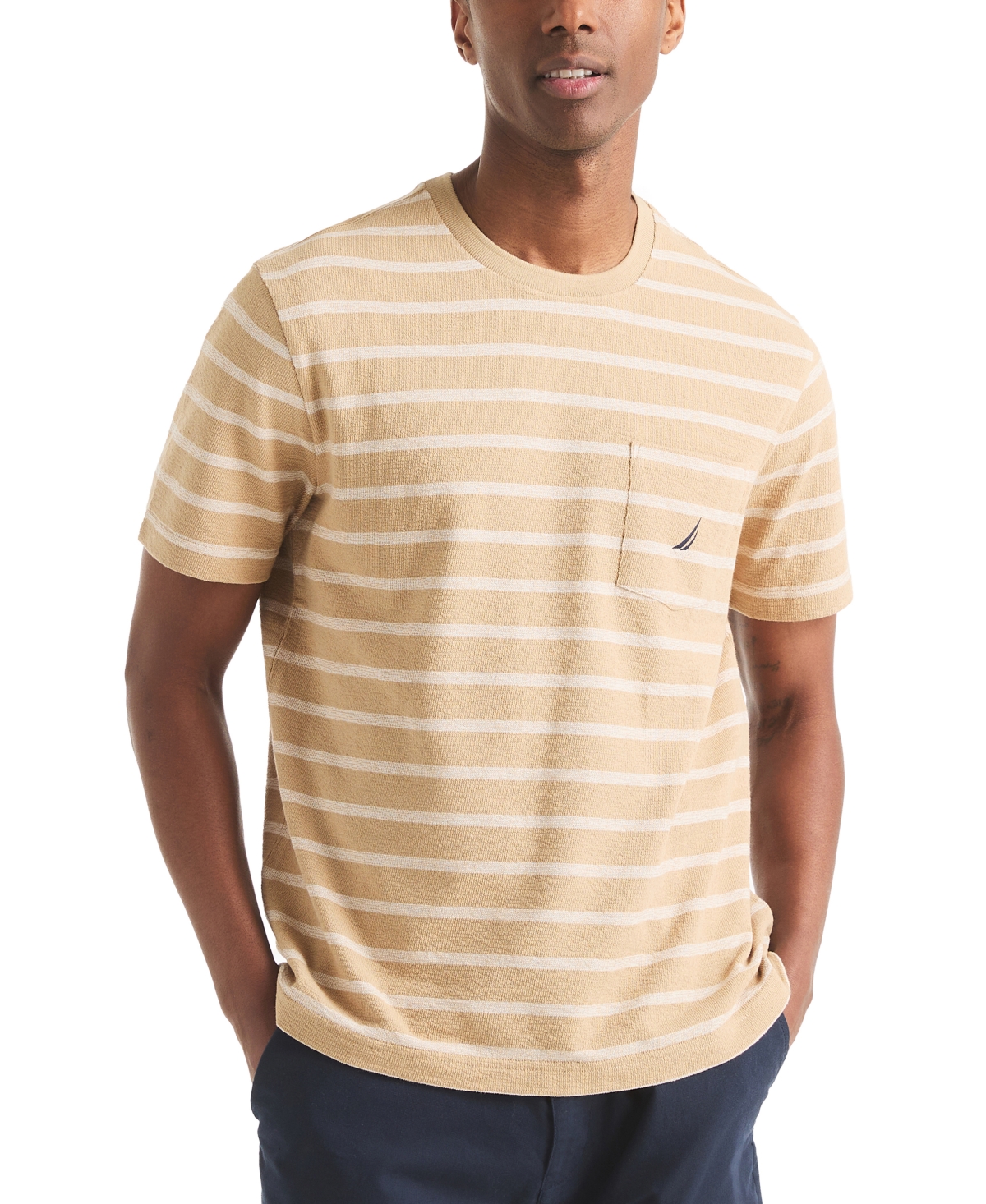 Men's Stripe Crewneck T-Shirt - Navy Seas