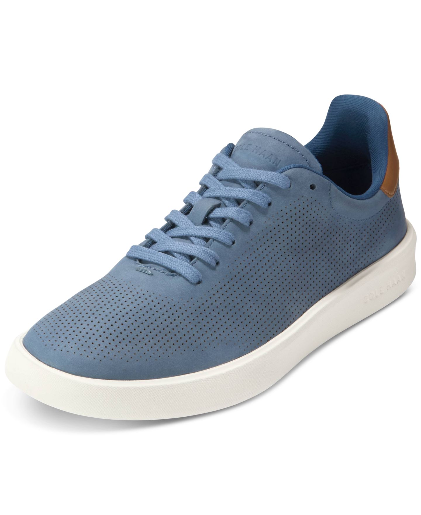 Мужские кроссовки Cole Haan Grand Crosscourt Daily Laser, цвет: Синий нубуковый — фото 4