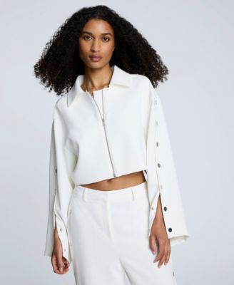 Kenneth Cole - Women's Zip-Front Snap-Arm Jacket