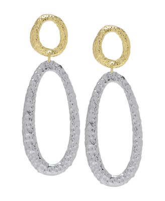 Women's Oval Drop Stud Earrings