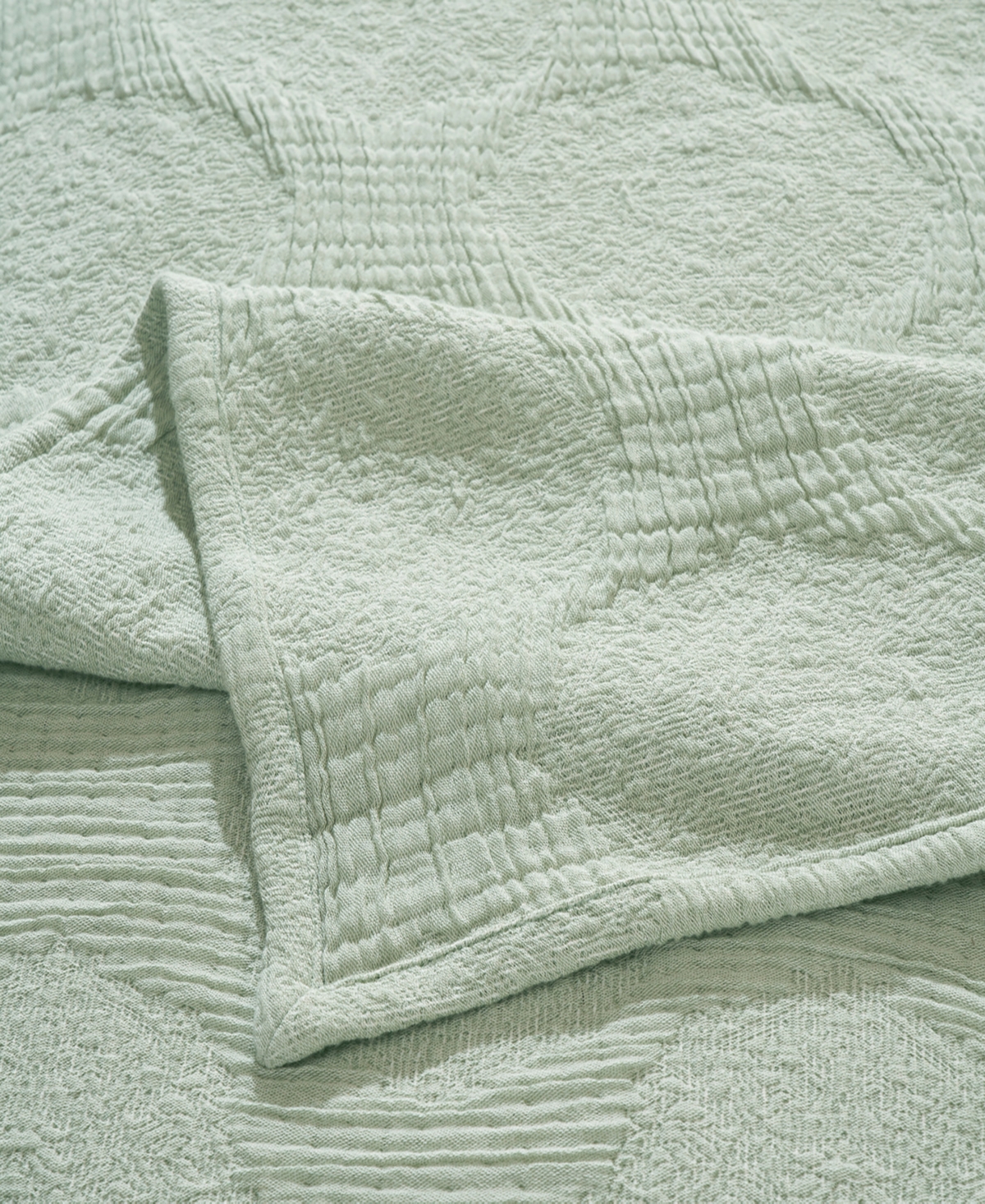 Superior Tanta Crinkle Woven 3-pc. Coverlet Set, King In Green