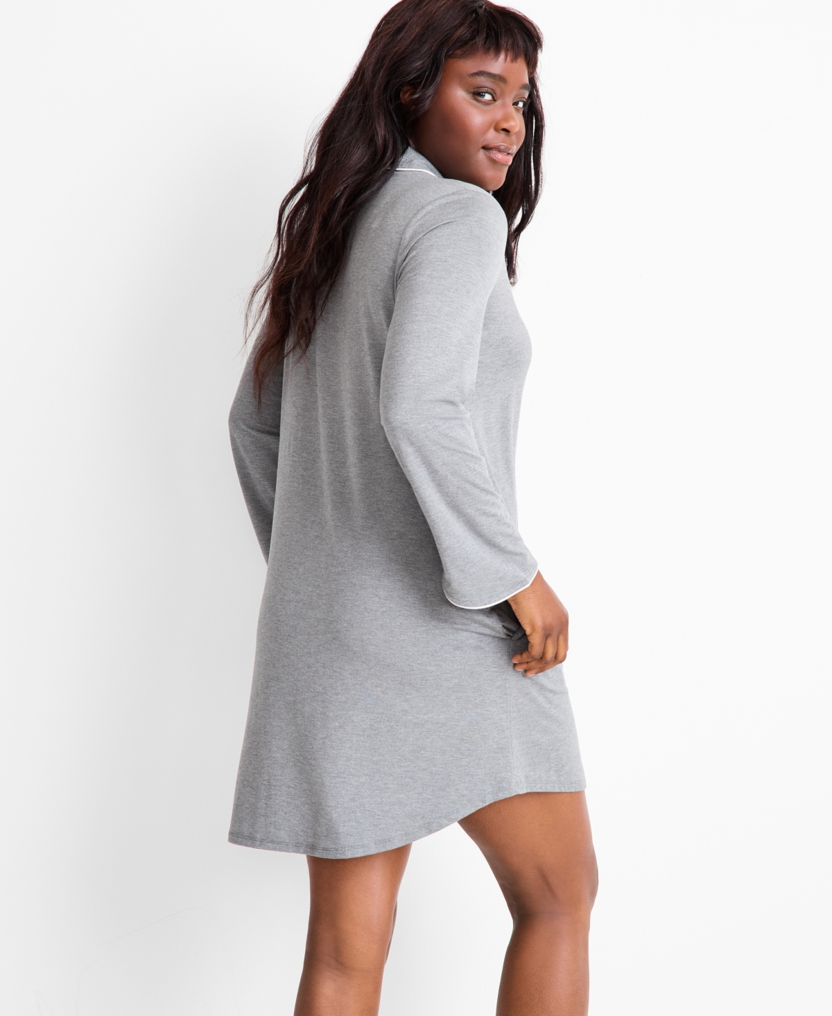 State Of Day Women's Notch Collar Sleepshirt Xs-3x, Created For Macy's