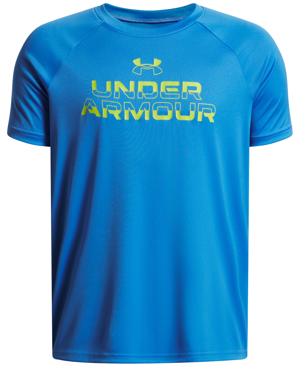 Under Armour Big Boys Tech Split Wordmark Graphic Short-sleeve T-shirt In Blue