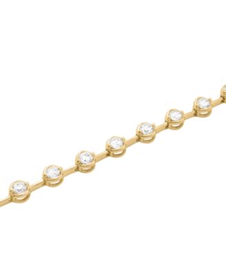 Diamond Bezel Link Bracelet (2 ct. t.w.) in 10k Gold, Exclusively at Macy's